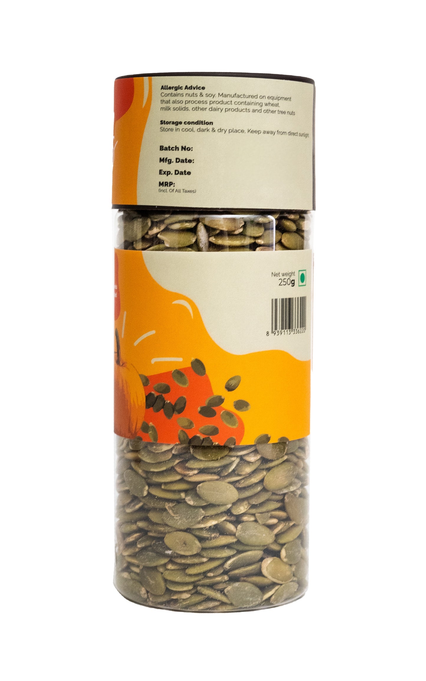 Fillerss Salted & Roasted Pumpkin Seeds – 100% Natural | Oil-Free | High Protein Snack
