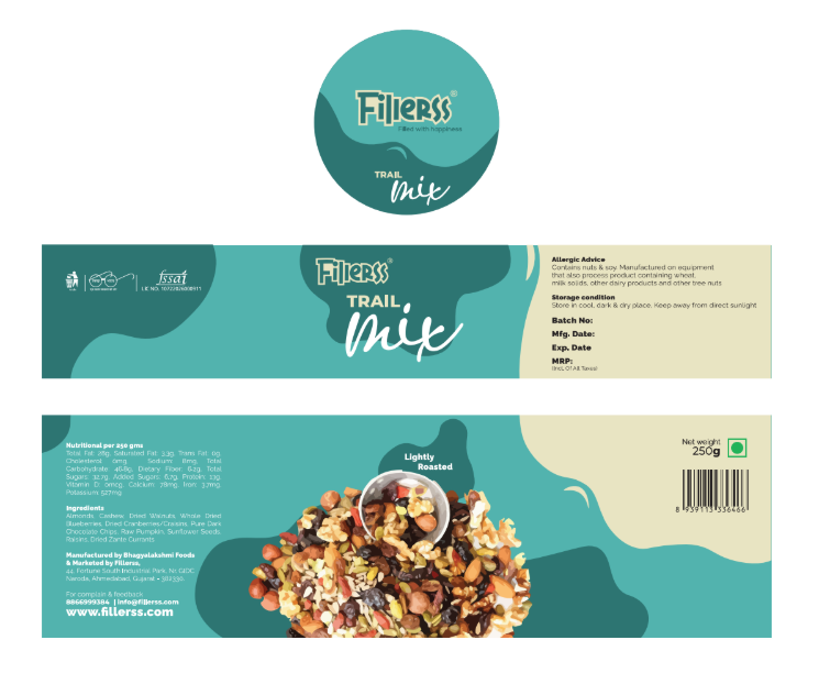 Fillerss Premium Trail Mix – Nut & Berry Blend with Chocolate Chips | Energy Snack