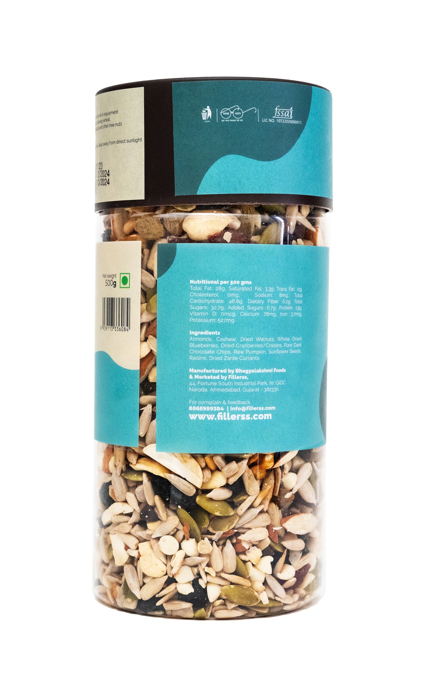 Fillerss Premium Trail Mix – Nut & Berry Blend with Chocolate Chips | Energy Snack