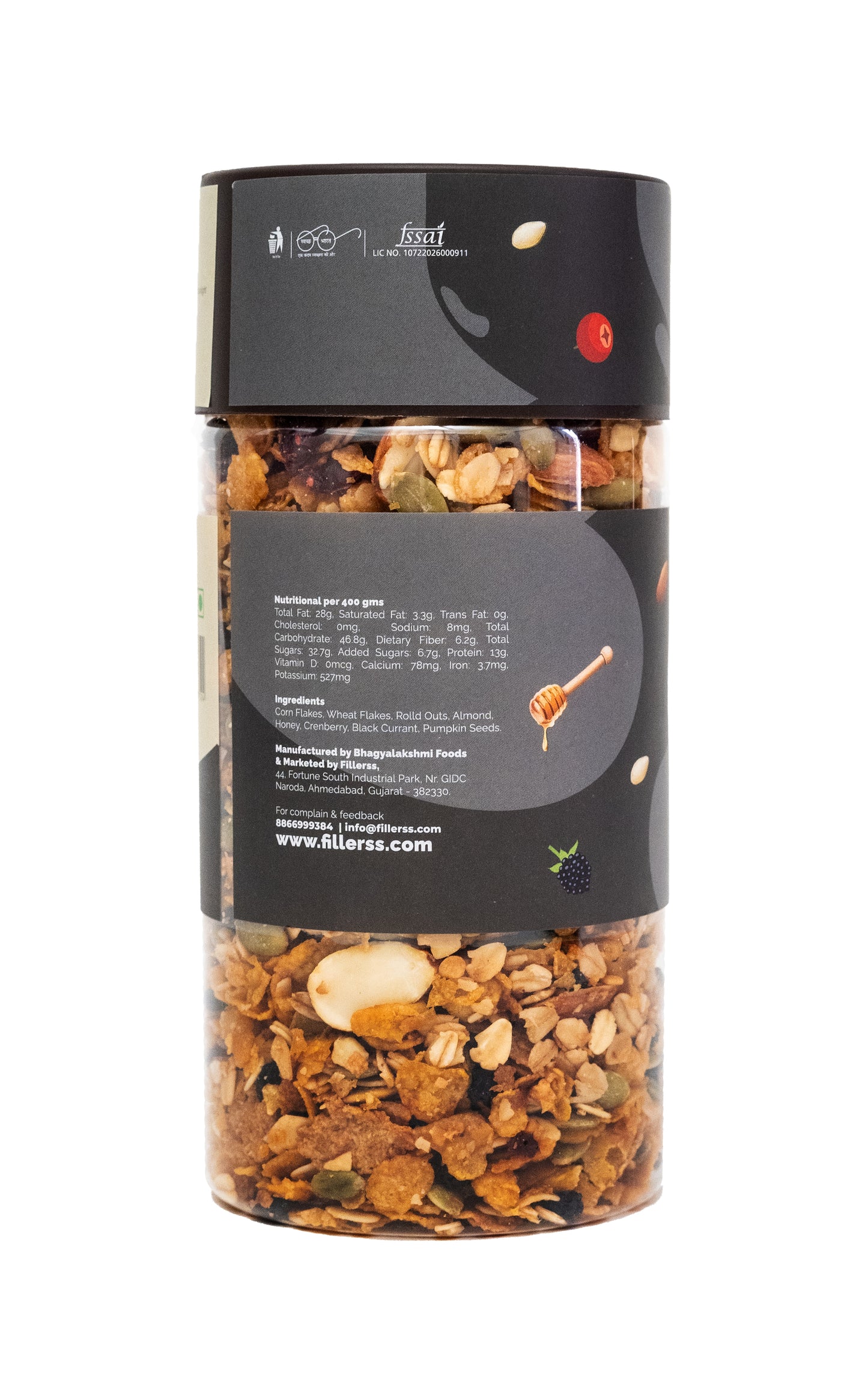 Fillerss Almond Berry Granola 400Gm